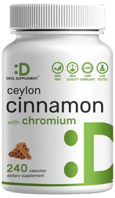 DEAL SUPPLEMENT Ceylon Cinnamon bottle front view highlighting authentic Sri Lanka origin