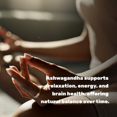 DEAL SUPPLEMENT KSM66 Ashwagandha bottle in hand suggests convenient daily use.