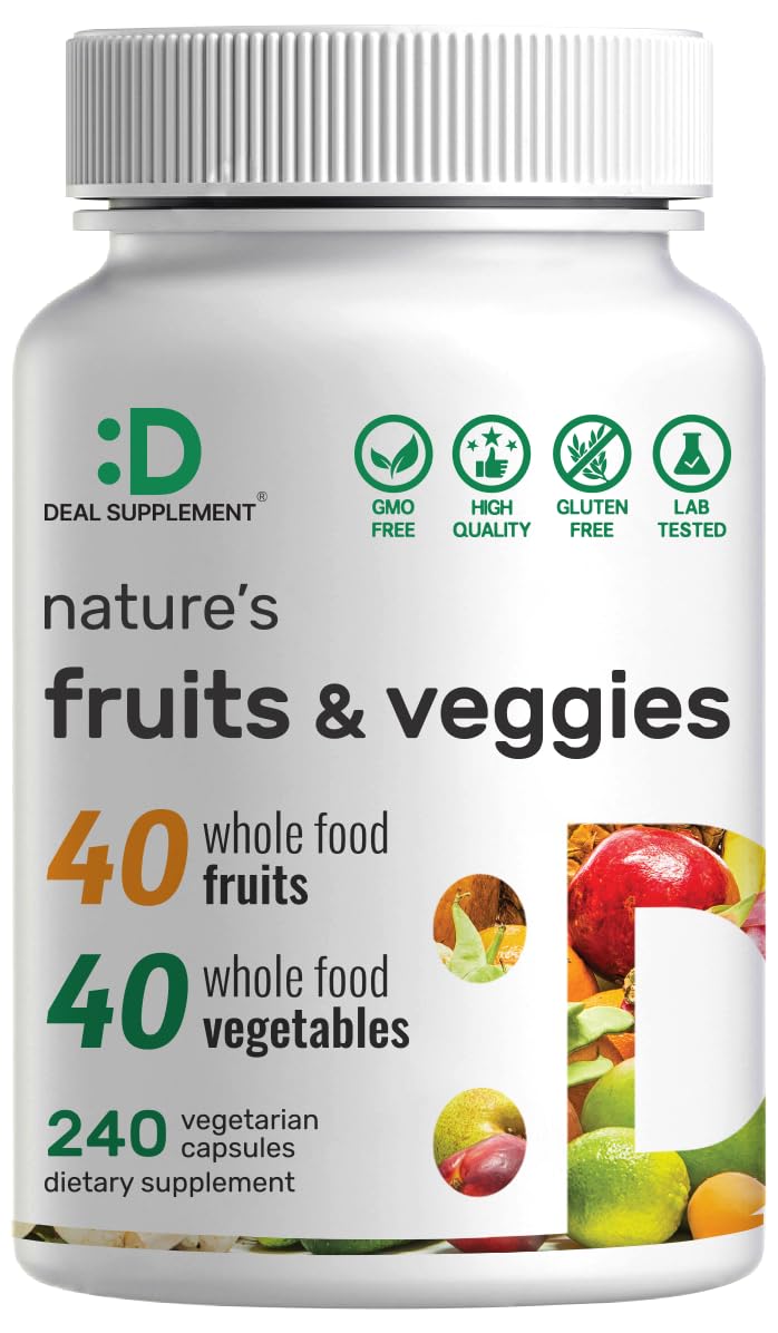 DEAL SUPPLEMENT Nature’s Fruits & Veggies bottle front promotes daily balance.