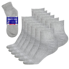Debra Weitzner diabetic socks for men, ankle grey pack display, comfortable all-day wear