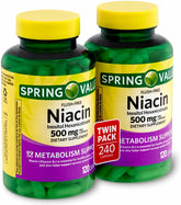 Decatela Spring Valley flush free niacin bottle front for metabolism support