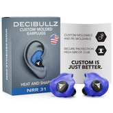Decibullz custom molded earplugs overview with a precise noise isolation concept