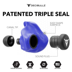 Decibullz remoldable earpieces ready for custom fit
