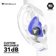 Decibullz tip sets in sizes S M L for secure fit