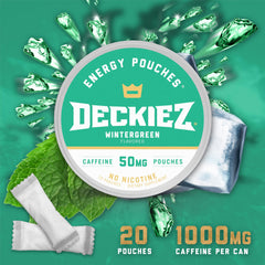 Deckiez Energy Pouches Mint flavor cooling palate with caffeine