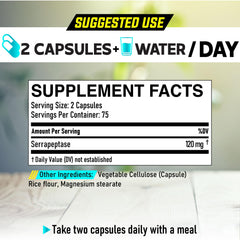 DEDICAD Serrapeptase capsules displayed to illustrate daily immune system support