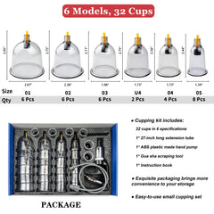 DEFUNX cupping set pump with extension tube for easy self-application.