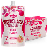 Delief vegan collagen konjac jelly peach pouch front — portable snack option
