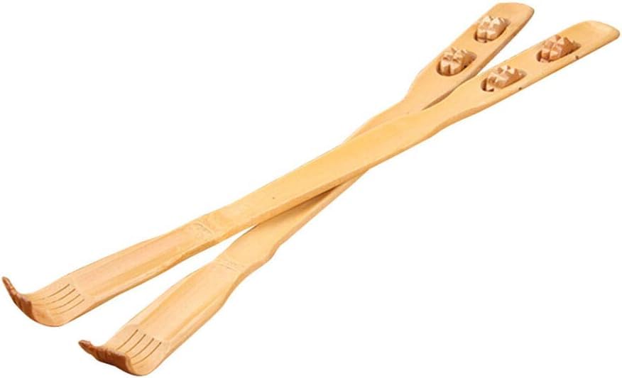 Dependable Industries Essentials bamboo back scratcher long reach for hard-to-reach relief.