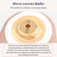 DERAYMI one-piece colostomy bag closure for quick replacement.