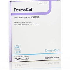 DermaRite Dermacol collagen dressing 2x2 for clinical wound coverage