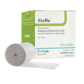 DermaRite RiteFix nonwoven dressing tape roll provides hypoallergenic adhesion for sensitive skin.