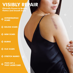 DermAvance Pure Scar Care applied to facial scar for smoother appearance.