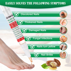 DERMFREE Toe Nail Fungus Renewal Pen three-pack highlights convenient twice-daily use.