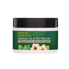 Desert Essence Manuka Tea Tree Ointment tube for targeted moisture on dry skin.