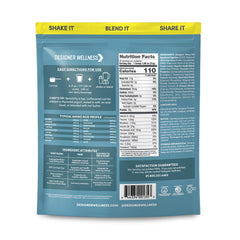 Designer Wellness Designer Whey glass with shake showing neutral flavor