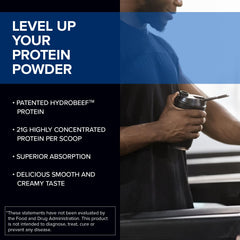 Designs for Sport protein scoop dispensing emphasizes quick absorption and easy mixing