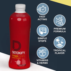 Detoxify Mega Clean milk-thistle ingredient close-up highlights liver-supporting herbal notes.