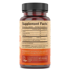 DEVA Flaxseed Oil capsules in bottle with package, cold-pressed, unrefined omega-3