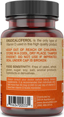 DEVA Vitamin D2 packaging showing vegan certification and potency.