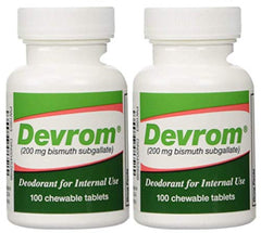 Devrom Erectogen internal deodorant tablets—two-bottle pack for daily freshness