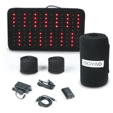 DGYAO red and infrared therapy belt front view with adjustable wrap for targeted relief