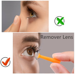 DHSUUUUP moistened suction cup lifts lenses with minimal effort.