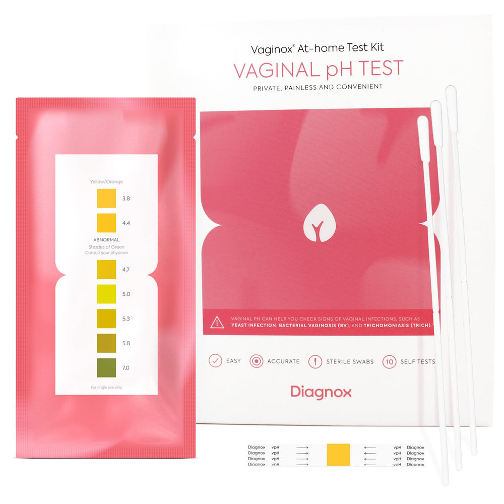 DIAGNOX HEALTH vaginal pH test swabs for private at-home testing with quick results.