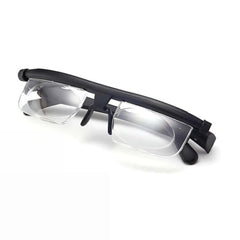 Dial Vision adjustable glasses with side dial for precise reading and screen clarity.