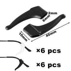 Conjunto de ganchos DIAONIAN para oreja con colores negro y blanco para uso diario