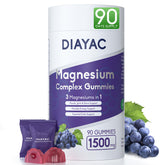 DIAYAC Magnesium Complex bottle with 90 chews for convenient daily use.
