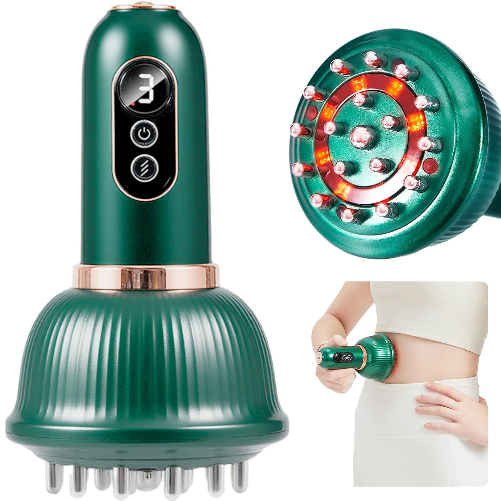 DiDEER lymphatic drainage massager in green for handheld home use and improved circulation.