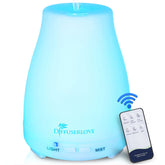 Diffuserlove 200ml diffuser delivering gentle mist for a calming bedroom ambience.