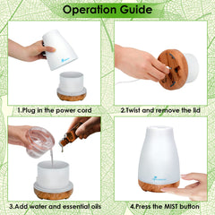 Diffuserlove ultrasonic mist diffuser operating quietly for focused relaxation