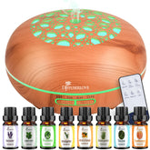 Diffuserlove wood grain diffuser in a cozy living room showing the 550ml capacity