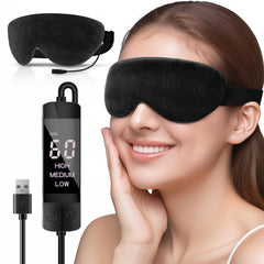 Dikuer heated eye mask closeup heat pad delivering soothing warmth