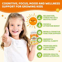 Dilib Magnesium Glycinate Gummies for Kids serving spoon closeup suggests easy daily use.