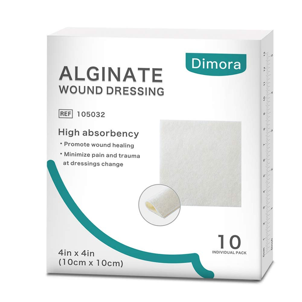 Dimora calcium alginate wound dressing patch for moist wound healing.