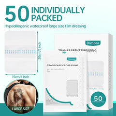 Dimora dressing close-up on skin provides a transparent breathable barrier