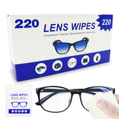 DINGCAIDC lens wipes 220pcs pack for streak-free glasses and screens