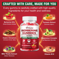 DIAOLAI Berberine Gummies packaging communicates third-party quality certification.