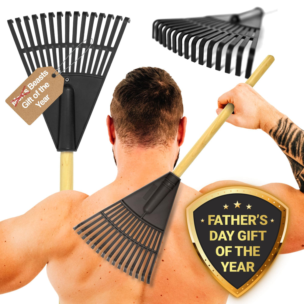 Disc Living Beast Rake back scratcher with oversized claw reaching hard-to-reach areas.