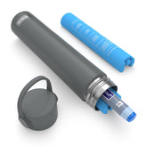 Disoncare Holiday insulin cooler outer case in gray showing durable travel protection