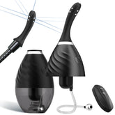 Disubar enema kit connection showing universal adapters for bottles and hoses