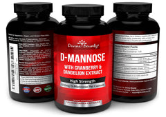 Divine Bounty D-Mannose capsules manufactured in the USA in an inspected facility