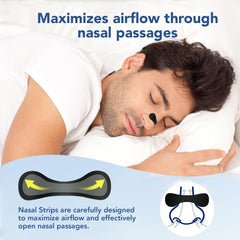 DKEPA Nasal Strips wide-body design increases contact for all-night comfort