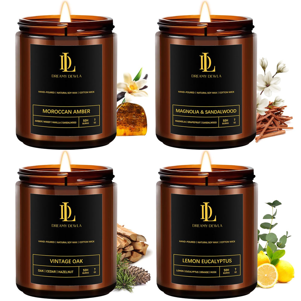DL Dreamy Dewla Christmas Candles Set in gift box enhances holiday ambiance.