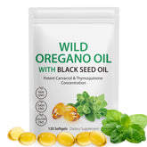 DLOMFVFQ oil of oregano with black seed softgels bottle front view for immune-friendly routine