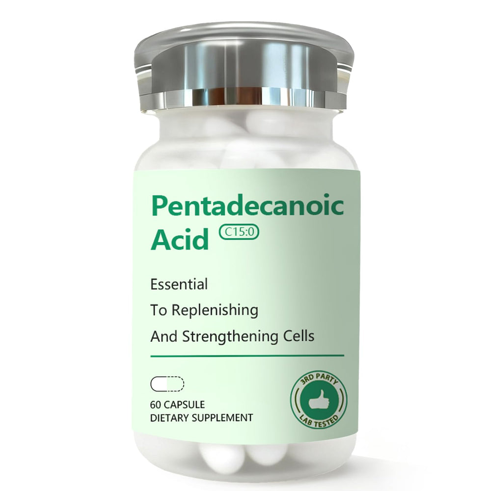DNOUHN pentadecanoic acid bottle for daily cellular support.