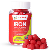 Doc Mila iron bisglycinate gummies bottle offers convenient daily iron support.